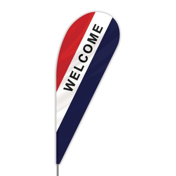 Welcome Message Bowflag - Tear Drop